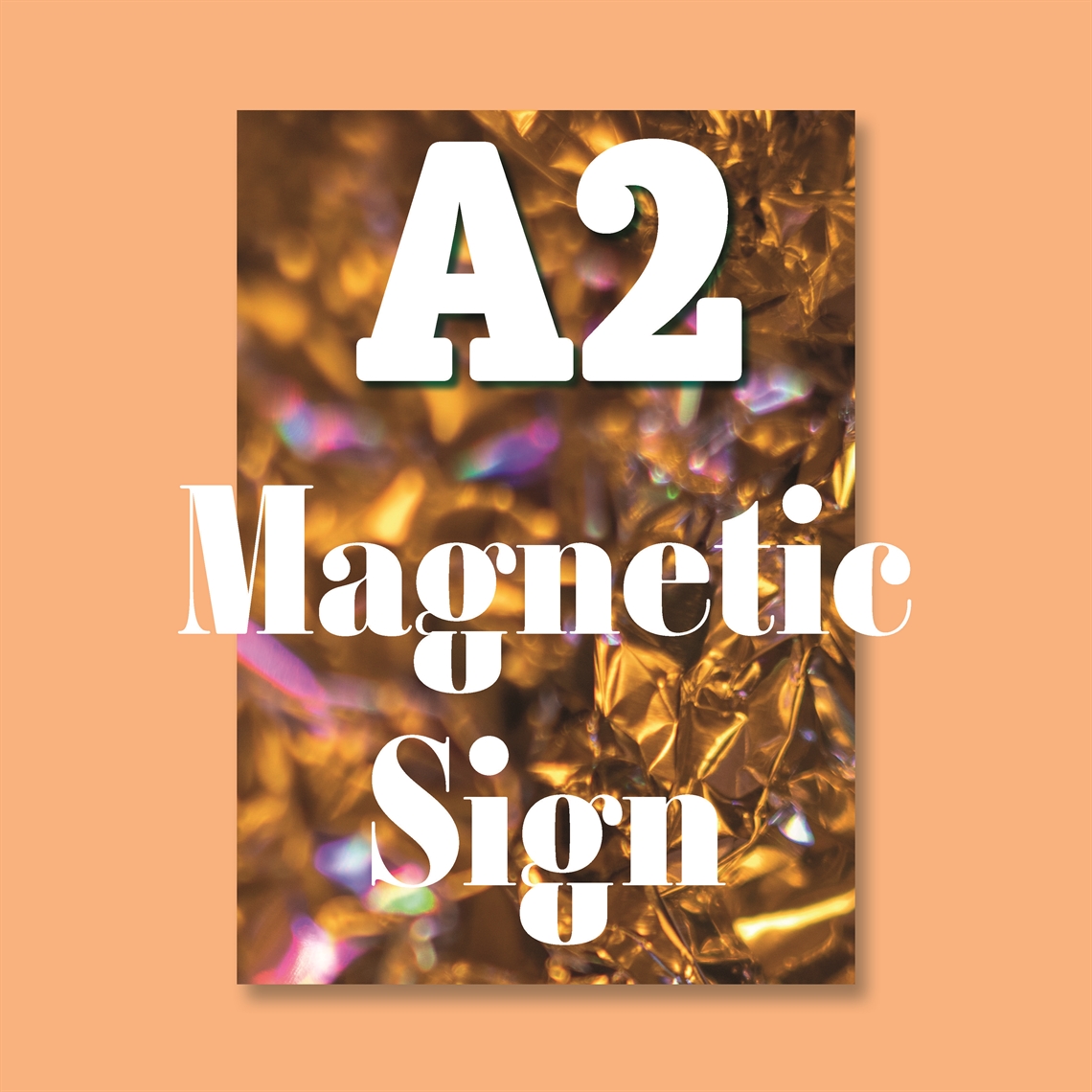 Show details for Gloss White Magnetic Vinyl Sign 0.85 - A2 Portrait