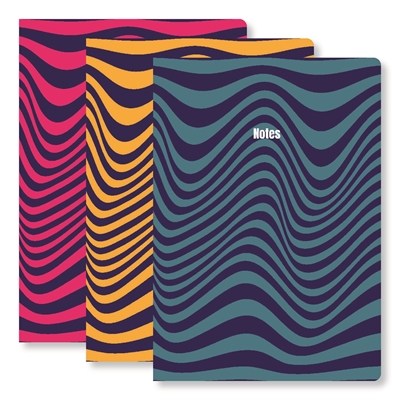 Show details for Set of Three A5 Notebooks New Wave