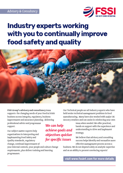 Show details for FSSI Advisory and Consultancy Flyer - Standard PDF