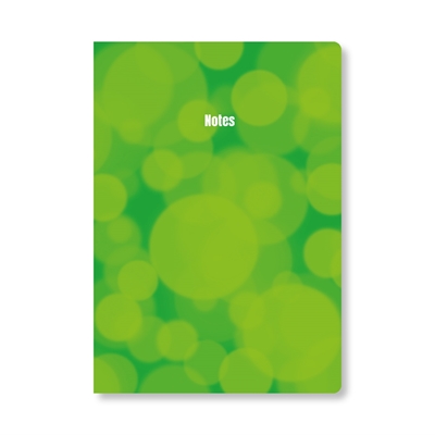 Show details for A5 Notebooks Green Bokeh