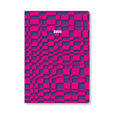 Show details for A5 Notebooks Cerise-Blackberry Check