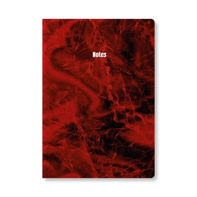 Show details for A5 Notebooks Red Marble