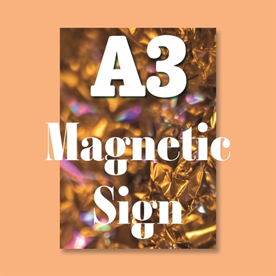 Show details for Gloss White Magnetic Vinyl Sign 0.85 - A3 Portrait