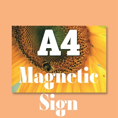 Show details for Gloss White Magnetic Vinyl Sign 0.85 - A4 Lanscape