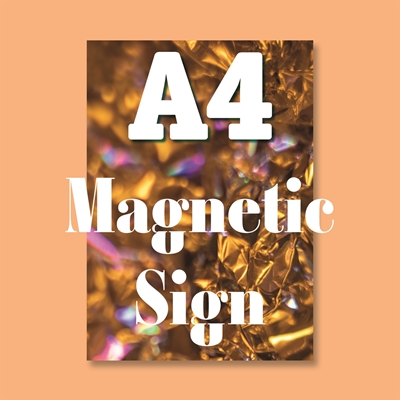 Show details for Gloss White Magnetic Vinyl Sign 0.85 - A4 Portrait